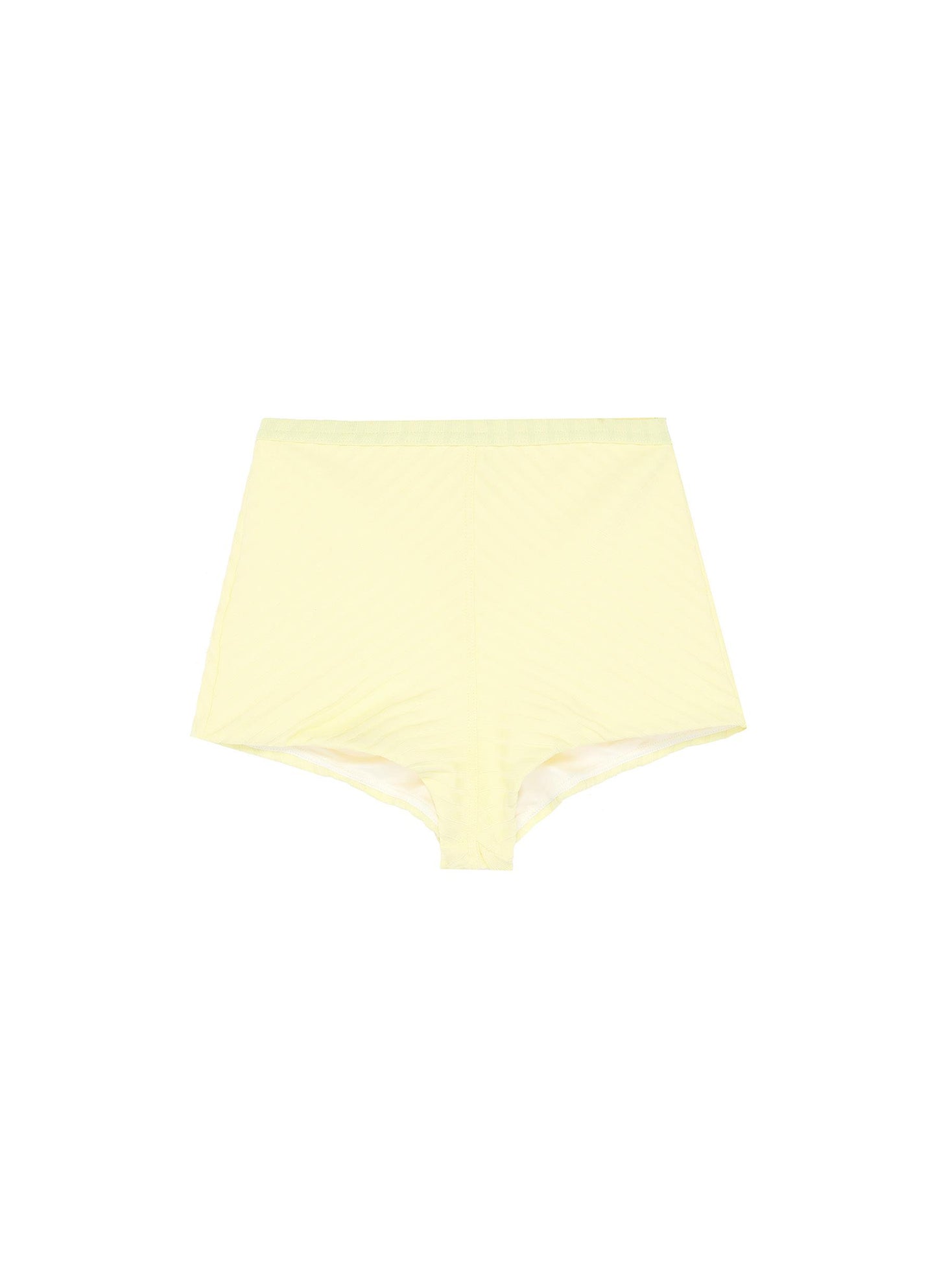 'Banana' chevron rib knit high waist bikini shorts